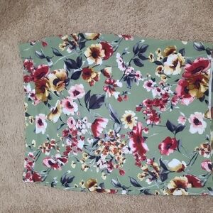 Floral Green Skirt